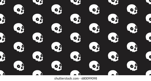 Halloween Skull bone Ghost icon seamless pattern wallpaper background
