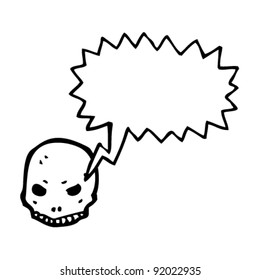 caricatura del cráneo de halloween