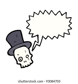 caricatura del cráneo de halloween