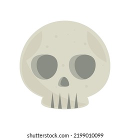 halloween skull cartoon isolated icon