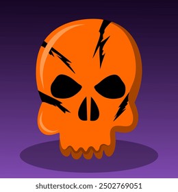 halloween skull character vector design