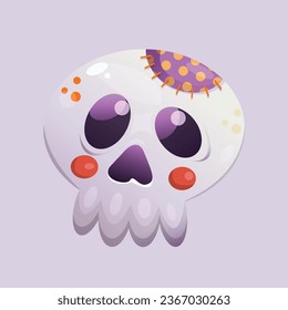 Halloween skull. Halloween cute illustration