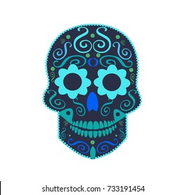 Halloween skull or Day of the Dead icon