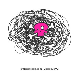 Halloween Skull Drawing