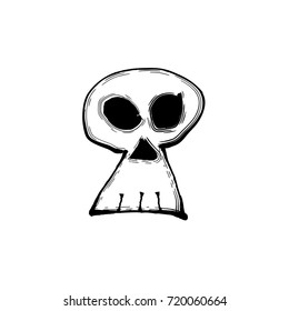 Halloween Skull - Hand Drawn Doodle Icon