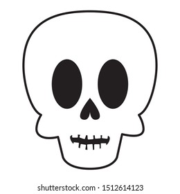 halloween skull head isolated icon vector illustration design
