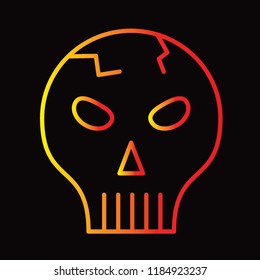 Halloween skull icon