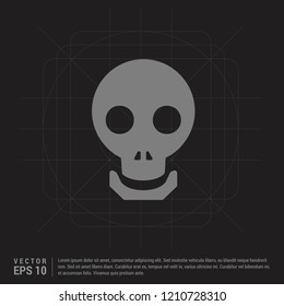 Halloween skull icon - Black Creative Background - Free vector icon