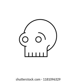 Halloween skull icon. Element of Halloween holiday icon for mobile concept and web apps. Thin line Halloween skull can be used for web and mobile