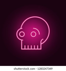 Halloween skull icon. Elements of Halloween in neon style icons. Simple icon for websites, web design, mobile app, info graphics