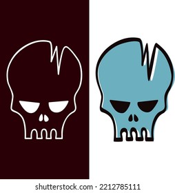 halloween skull icon and illustration
