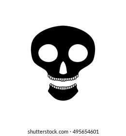 Halloween skull icon. Simple illustration of skull vector icon for web