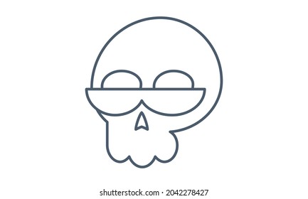 Halloween Skull Icon Vector Illustration Graphic Design Template