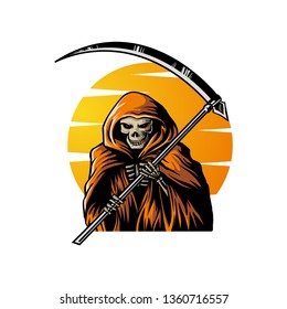 halloween skull illustration