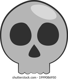 Halloween skull, illustration, on a white background.