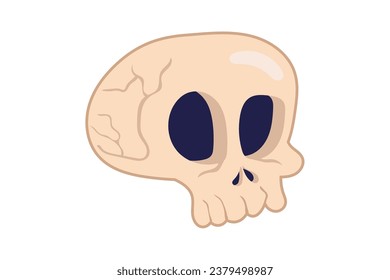 halloween skull illustration vector isolated