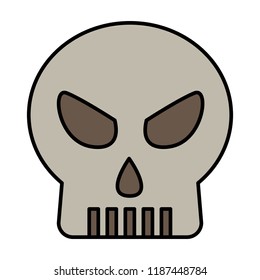 halloween skull isolated icon