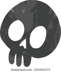 Halloween skull isolated on white