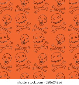 Halloween skull pattern