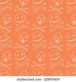 Halloween skull pattern