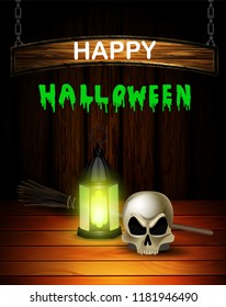 Halloween skull realistic with heat. Isolated on white.
