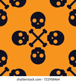Halloween Skull Seamless Backgrund