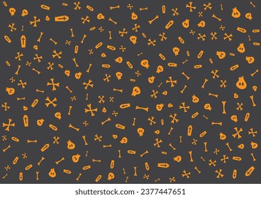 halloween skull seamless pattern background