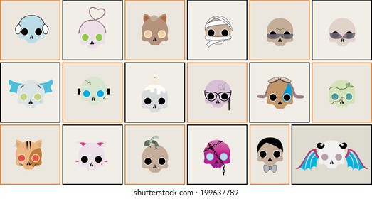 Halloween Skull symbols