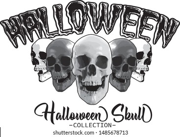 Halloween skull vector collection for perfect illustration 