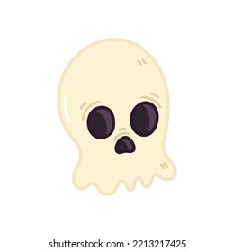 Halloween skull for witchcraft. Vector illustrated element.