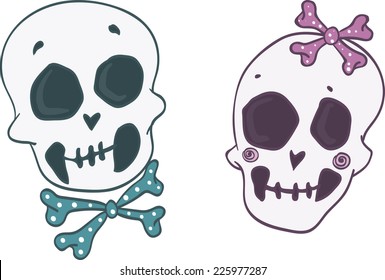 Halloween skulls and bones