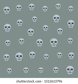 halloween skulls heads pattern background vector illustration design
