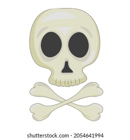 A Halloween skulls on a white background