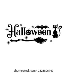 Halloween slogan inscription. Vector Halloween quote. Illustration for prints on t-shirts and bags, posters, cards. 31 October vector design. Isolated on white background.