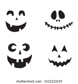 Halloween smile, face, vector illustration