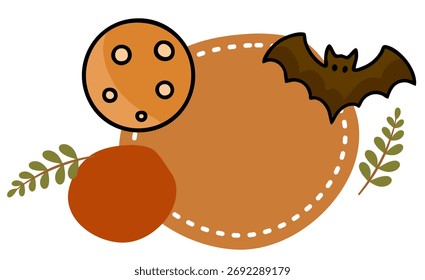 Halloween snack design showing cookie and orange pumpkin
