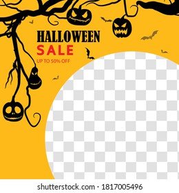 halloween social media post templates.post square frame for social media