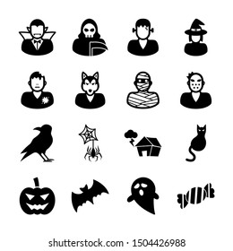 halloween solid icon vector design