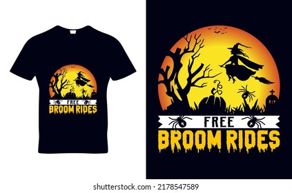 Halloween sort quotes t-shirt template design for Halloween day and POD business