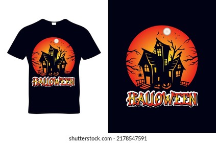 Halloween sort quotes t-shirt template design for Halloween day and POD business