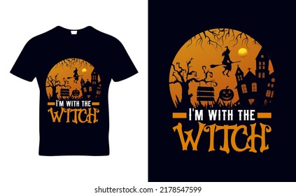 Halloween sort quotes t-shirt template design for Halloween day and POD business