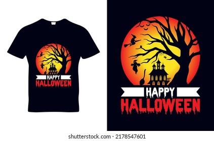 Halloween sort quotes t-shirt template design for Halloween day and POD business