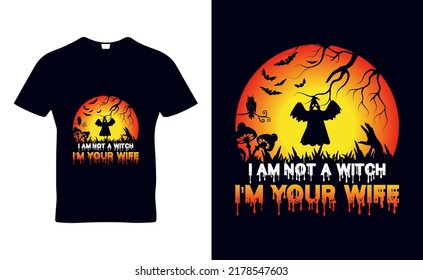 Halloween sort quotes t-shirt template design for Halloween day and POD business