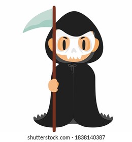 Halloween Soul Reaper Isolated on White