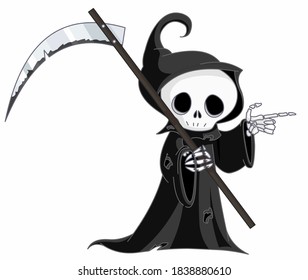 Halloween Soul Reaper Isolated on White