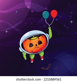 Halloween Space theme  Pumpkin Fly High