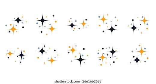 Pacote de vetor de decoração com faíscas de Halloween