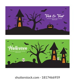 halloween special offer sale with houses and pumpkin design, shop now and ecommerce theme Vector illustration