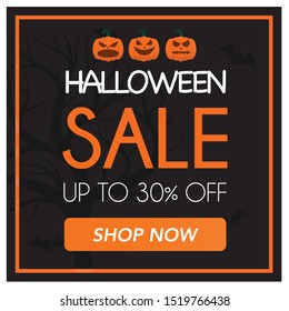 halloween special sale composition flat design