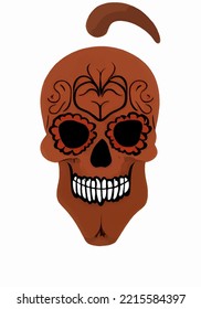 Halloween special skull head vector 